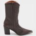 Bota Vizzano Western Cano Médio Feminina - Marrom Escuro