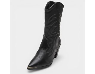 Bota Vizzano Western Cano Médio Feminina - Preto Bota Vizzano Western Cano Médio Feminina - Preto