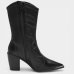 Bota Vizzano Western Cano Médio Feminina - Preto