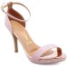Sandália Vizzano Salto Fino Tira Brilho Feminina - Ouro Rosado