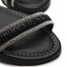 Rasteira Vizzano Tira Strass Florença Feminina - Preto