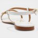 Rasteira Vizzano Adorno Metálico Tira Cruzada Feminina - Off White