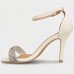Sandália Vizzano Salto Alto Tira Strass Feminina - Branco