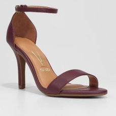 Sandália Vizzano Básica Salto Alto Feminina - Vinho Sandália Vizzano Básica Salto Alto Feminina - Vinho