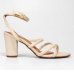 Sandália Vizzano Salto Bloco Tiras Feminina - Creme