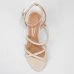 Sandália Vizzano Salto Bloco Tiras Feminina - Creme