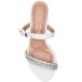 Tamanco Vizzano Fivela Strass Salto Grosso Feminino - Branco