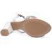 Tamanco Vizzano Fivela Strass Salto Grosso Feminino - Branco