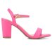 Sandália Vizzano Salto Médio Grosso Tira Feminina - Pink