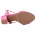 Sandália Vizzano Salto Médio Grosso Tira Feminina - Pink