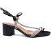 Sandália Vizzano Tiras Strass Salto Bloco Feminina - Preto