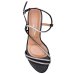 Sandália Vizzano Tiras Strass Salto Bloco Feminina - Preto