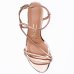 Sandália Vizzano Tiras Strass Metalizada Salto Bloco Feminina - Ouro Rosado