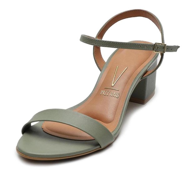 Sandália Vizzano Salto Médio Feminina - Verde Oliva
