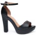 Sandália Meia Pata Vizzano Salto Alto Feminina - Preto