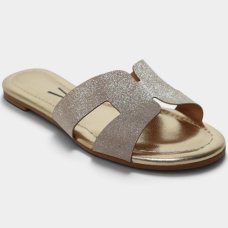 Rasteira Vizzano H Tela Paris Feminina - Dourado