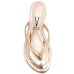 Rasteira Vizzano Metalizada Strass Feminina - Ouro Rosado