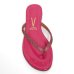 Rasteira Vizzano Strass Verniz Brilho Feminina - Pink
