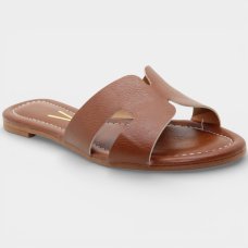 Rasteira Slide Vizzano H Básica Feminina - Marrom Escuro