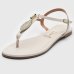Rasteira Vizzano Detalhe Folha Feminina - Off White