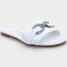 Rasteira Slide Vizzano Strass Feminina - Branco