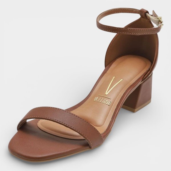 Sandália Vizzano Salto Bloco Feminina - Marrom