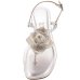 Rasteira Vizzano Flor Strass Feminina - Prata
