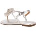 Rasteira Vizzano Flor Strass Feminina - Prata