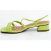 Sandália Vizzano Tiras Salto Bloco Baixo Feminina - Verde