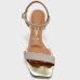 Sandália Vizzano Salto Baixo Glitter Feminina - Dourado
