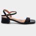 Sandália Vizzano Salto Baixo Glitter Feminina - Preto