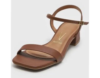 Sandália Vizzano Salto Bloco Baixo Casual Feminina - Marrom Sandália Vizzano Salto Bloco Baixo Casual Feminina - Marrom