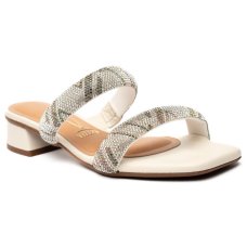 Tamanco Vizzano Salto Baixo Tiras Strass Feminino - Branco Tamanco Vizzano Salto Baixo Tiras Strass Feminino - Branco