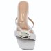 Tamanco Vizzano Tiras Salto Baixo Detalhe Feminino - Cinza