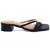 Tamanco Vizzano Tiras Salto Baixo Detalhe Feminino - Preto