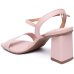 Sandália Vizzano Salto Bloco Médio Feminina - Rosa
