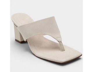 Tamanco Vizzano Básico Salto Bloco Feminino - Branco Tamanco Vizzano Básico Salto Bloco Feminino - Branco