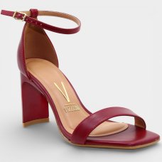 Sandália Vizzano Salto Médio Tira Única Feminina - Vermelho Sandália Vizzano Salto Médio Tira Única Feminina - Vermelho