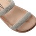 Rasteira Vizzano Flatform Strass Hotfix - Rosê