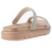 Rasteira Vizzano Flatform Strass Hotfix - Rosê