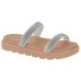 Rasteira Vizzano Flatform Strass Hotfix - Rosê