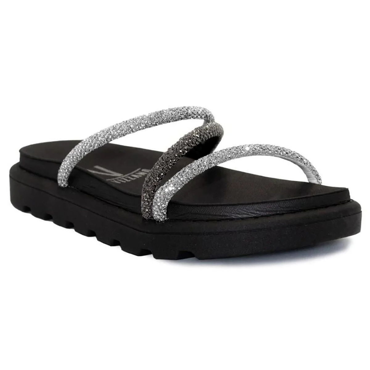 Rasteira Vizzano Flatform Tiras Strass Hotfix Preto - Compre Agora ...