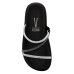 Rasteira Vizzano Flatform Tiras Strass Hotfix - Preto
