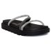 Rasteira Vizzano Flatform Tiras Strass Hotfix - Preto