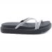 Rasteira Vizzano Flatform Tiras Strass Hotfix - Preto e Prata