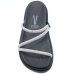 Rasteira Vizzano Flatform Tiras Strass Hotfix - Preto e Prata