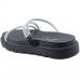 Rasteira Vizzano Flatform Tiras Strass Hotfix - Preto e Prata