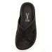 Rasteira Vizzano Flatform Tiras Cruzadas Strass - Preto