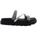 Rasteira Vizzano Flatform Tira Strass Feminia - Preto e Prata