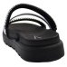 Rasteira Vizzano Flatform Tira Strass Feminia - Preto e Prata